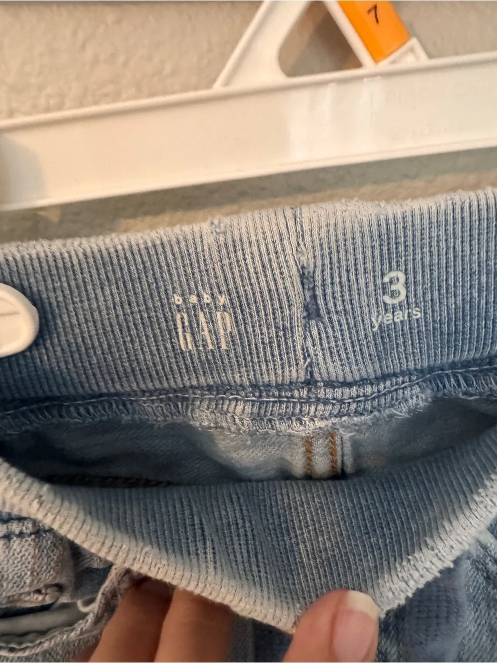 GAP Light Blue Denim Shorts with Knit Waistband